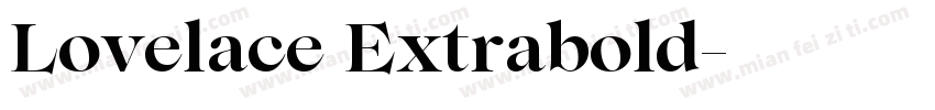 Lovelace Extrabold字体转换